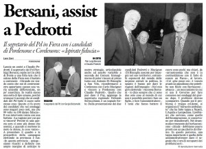 Il Gazzettino del 30 aprile 2011, ed. Pordenone, pagina II